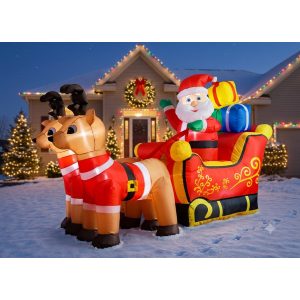 FIGURA DECORATIVA TIPO INFLABLE TRINEO 150CM