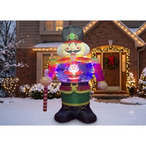 FIGURA DECORATIVA TIPO INFLABLE DE CASCANUECES C/ESFERA 240CM
