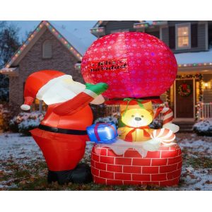 INFLABLE SANTA CLAUS CON GLOBO 240CM