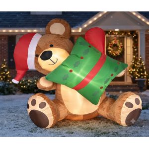 INFLABLE DE OSO REGALO C/MUSICA DE SENSORES 240CM