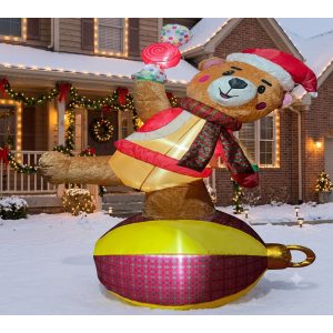 INFLABLE DE OSO C/MUSICA DE SENSORES 240CM