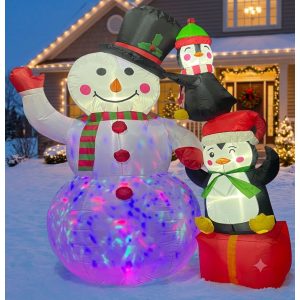 INFLABLE DE MU?ECO DE NIEVE C/MUSICA DE SENSORES 240CM