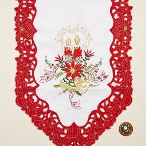6AG02-VBR CAMINO DE MESA VELAS NAVIDEÑAS ROJO