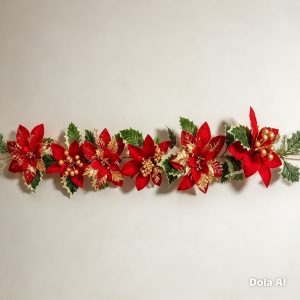40L GUIRNALDA DE FLOR NOCHEBUENA LED'S MAGICA CALIDO