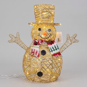 68L FIGURA DE MUÑECO DE NIEVE LEDS CALIDO