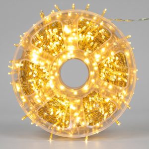1000L, 50m SERIE LED'S DORADA FIJA/FLASH CARRETE