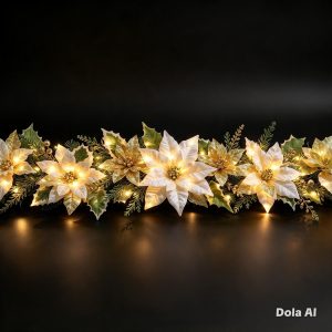 40L GUIRNALDA DE FLOR NOCHEBUENA LED'S MAGICA CALI